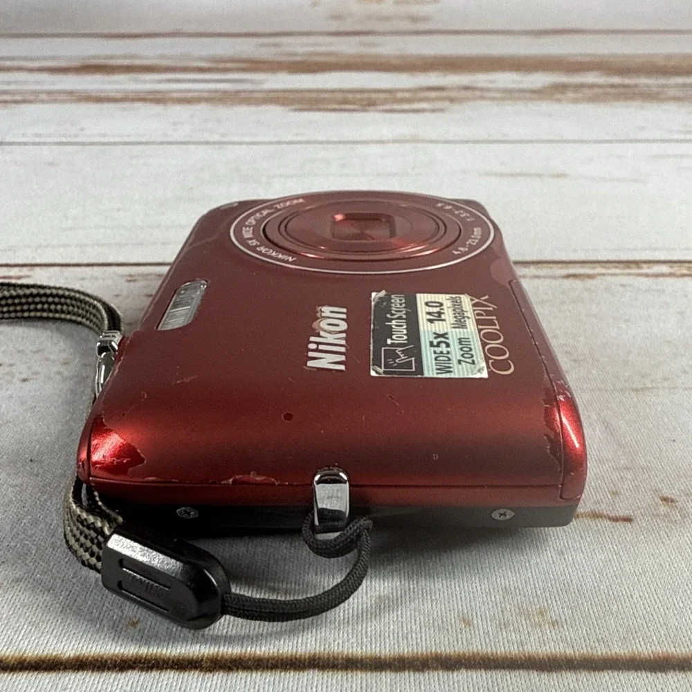 Nikon COOLPIX S4100 Digital Camera For Parts Or Repair Screen Works Lens Error